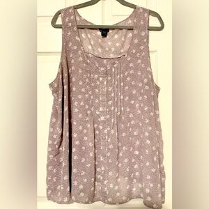 Purple floral tank top